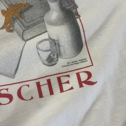 Large 1990s MC Escher Reptiles Art T-shirt