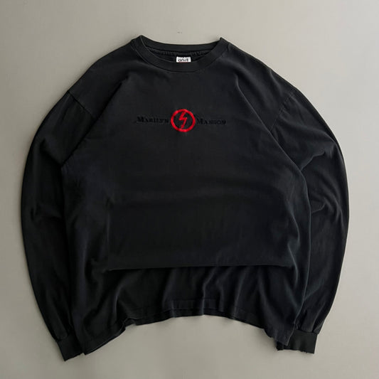 XL 90s Marilyn Manson Embroidered Long Sleeve Shirt
