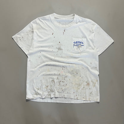 Large 1990s Distressed Camel Smooth Charger T-shirt