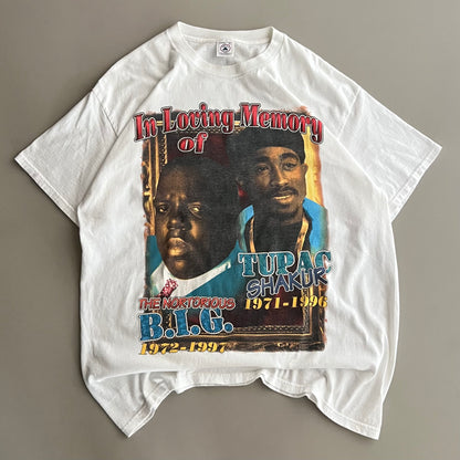XL 90s Tupac Notorious BIG Memroial T-shirt