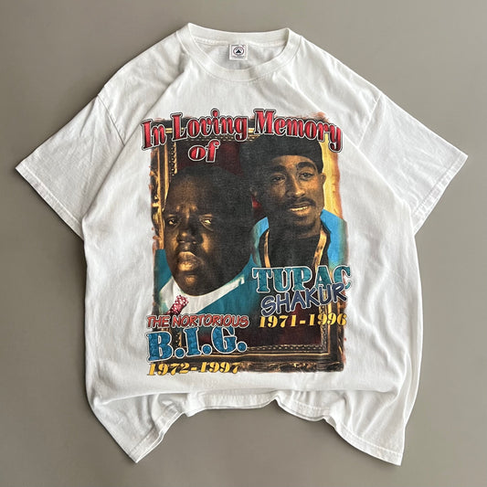 XL 90s Tupac Notorious BIG Memroial T-shirt
