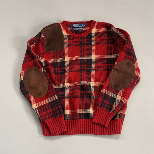 Medium 1990s Polo Ralph Lauren Plaid Shooting Sweater