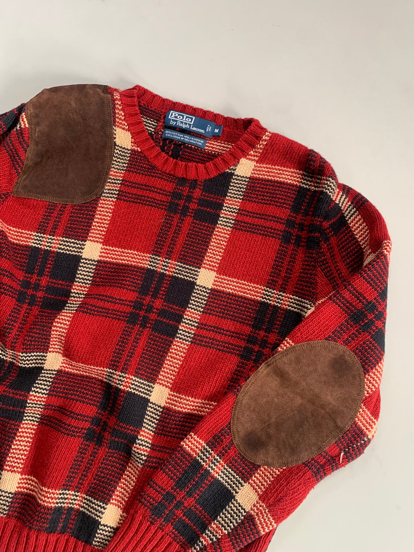 Medium 1990s Polo Ralph Lauren Plaid Shooting Sweater