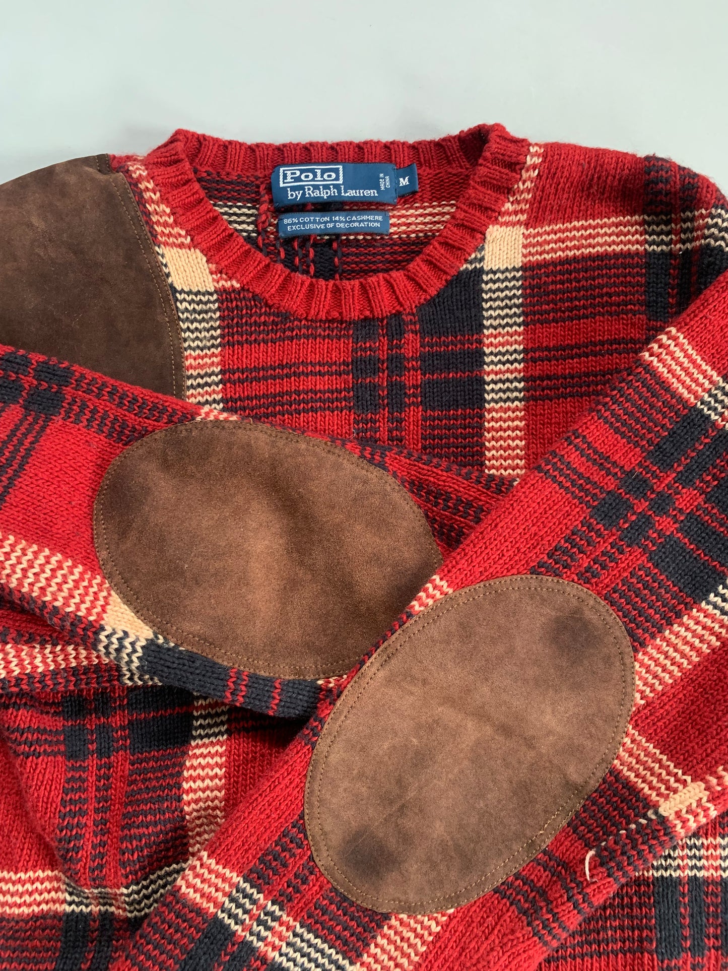 Medium 1990s Polo Ralph Lauren Plaid Shooting Sweater