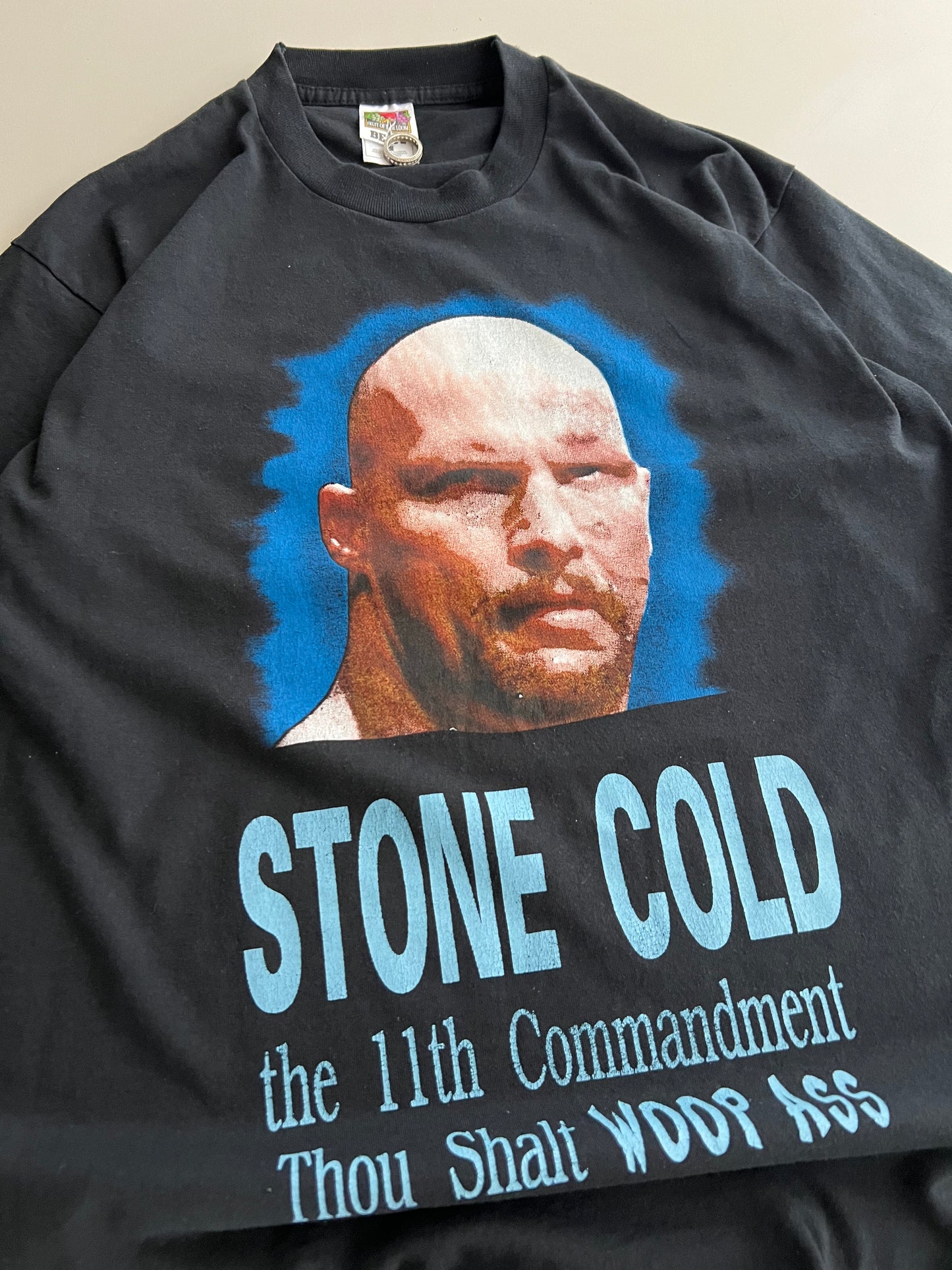 Large 90s Stone Cold 11th Commandment T-shirt