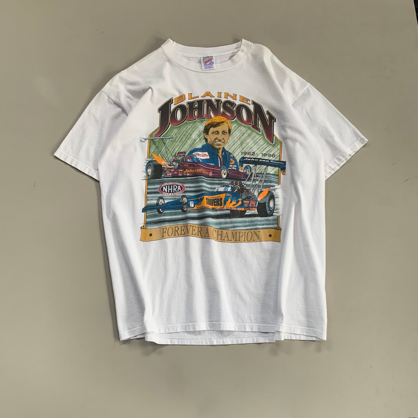 XL 1996 Blaine Johnson NHRA T-shirt