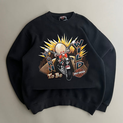 Medium 2000 Harley Davidson Looney Tunes Sweatshirt