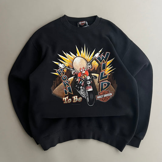Medium 2000 Harley Davidson Looney Tunes Sweatshirt