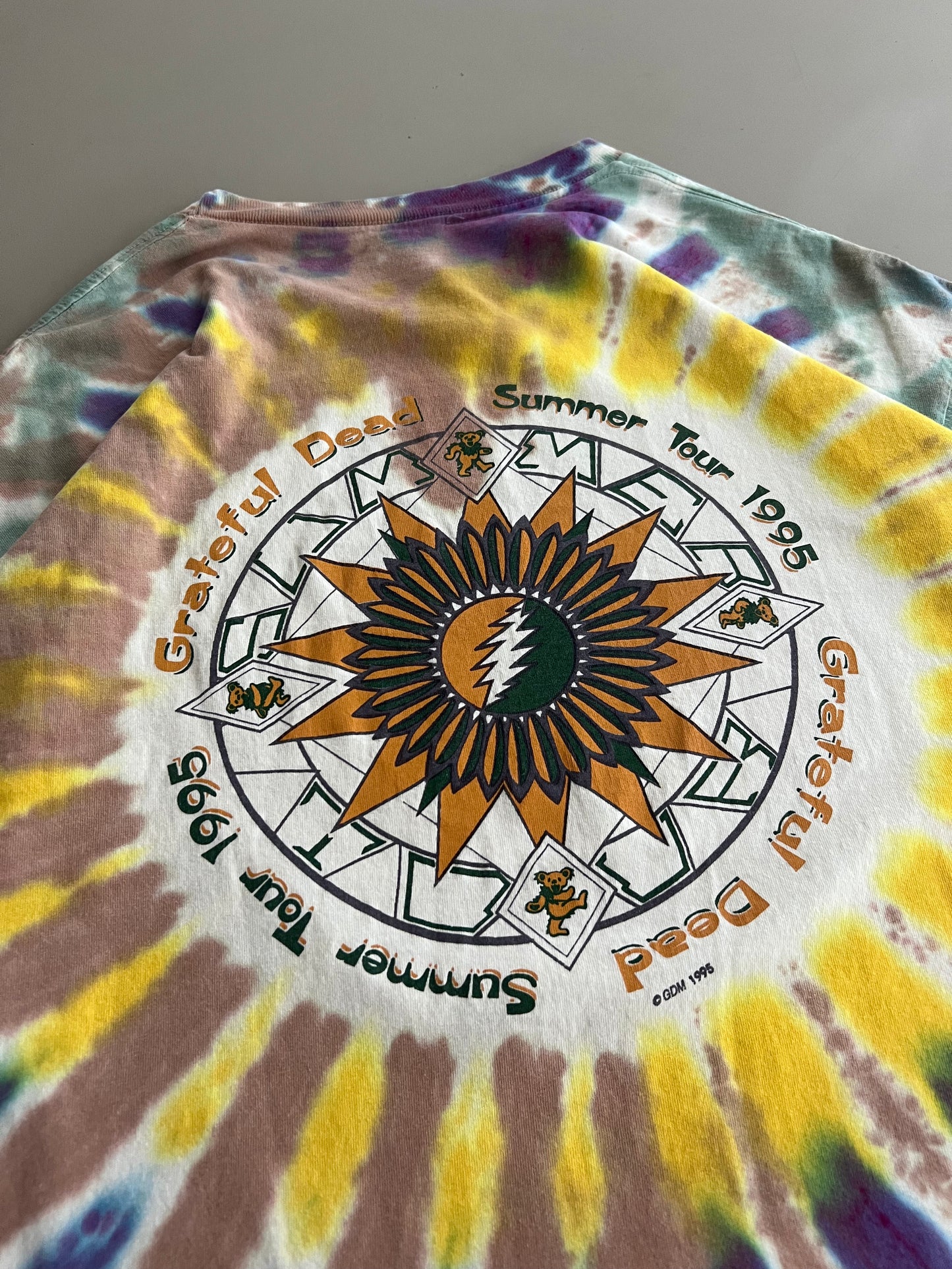 XL 1995 Grateful Dead Summer Tour Tie Dye T-shirt