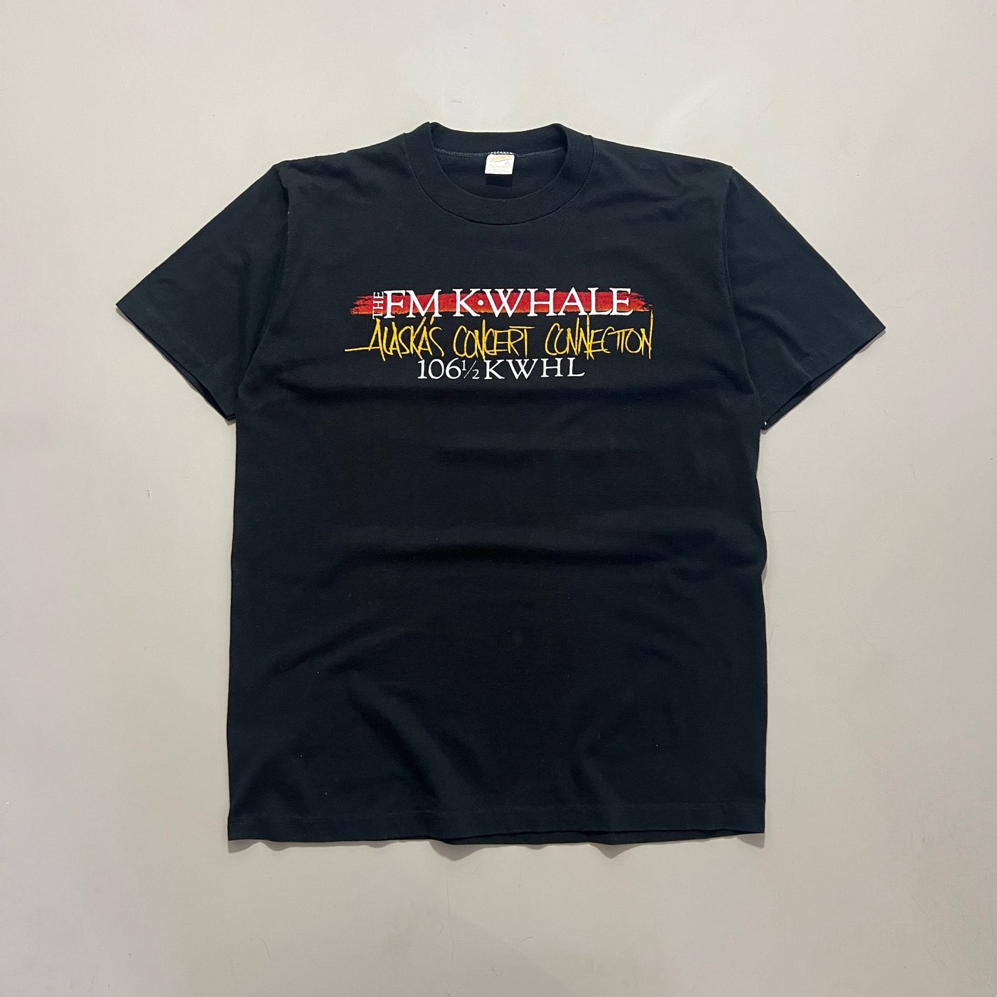 Large 1980s FM KWahle Alaska Concert Connection T-shirt