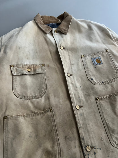 Large 1989 Distressed Carhartt 100 Years Chore Jacket