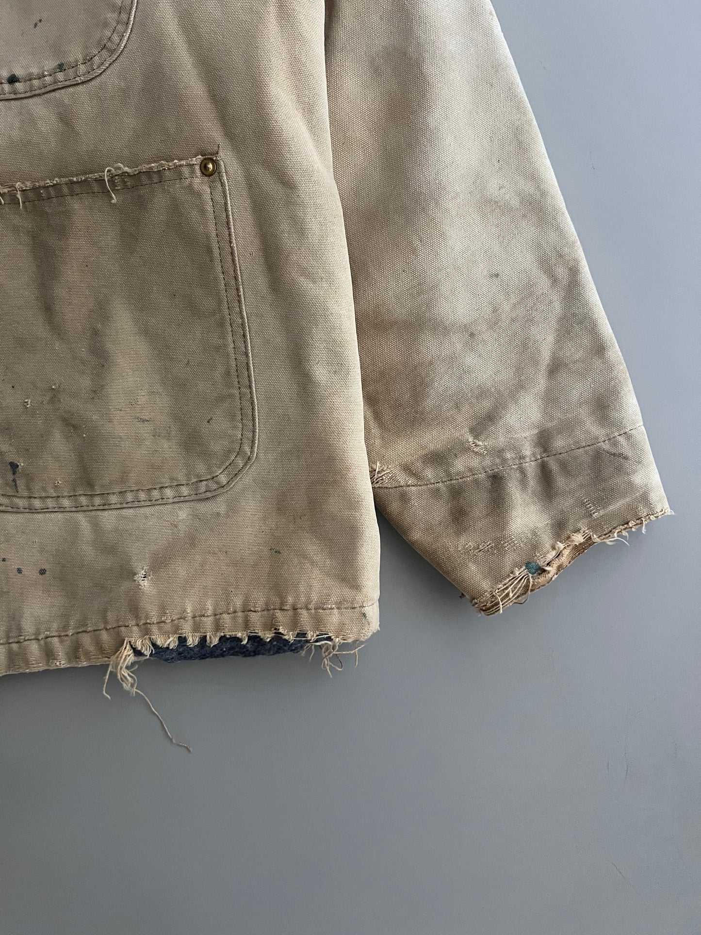 Large 1989 Distressed Carhartt 100 Years Chore Jacket