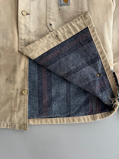 Large 1989 Distressed Carhartt 100 Years Chore Jacket