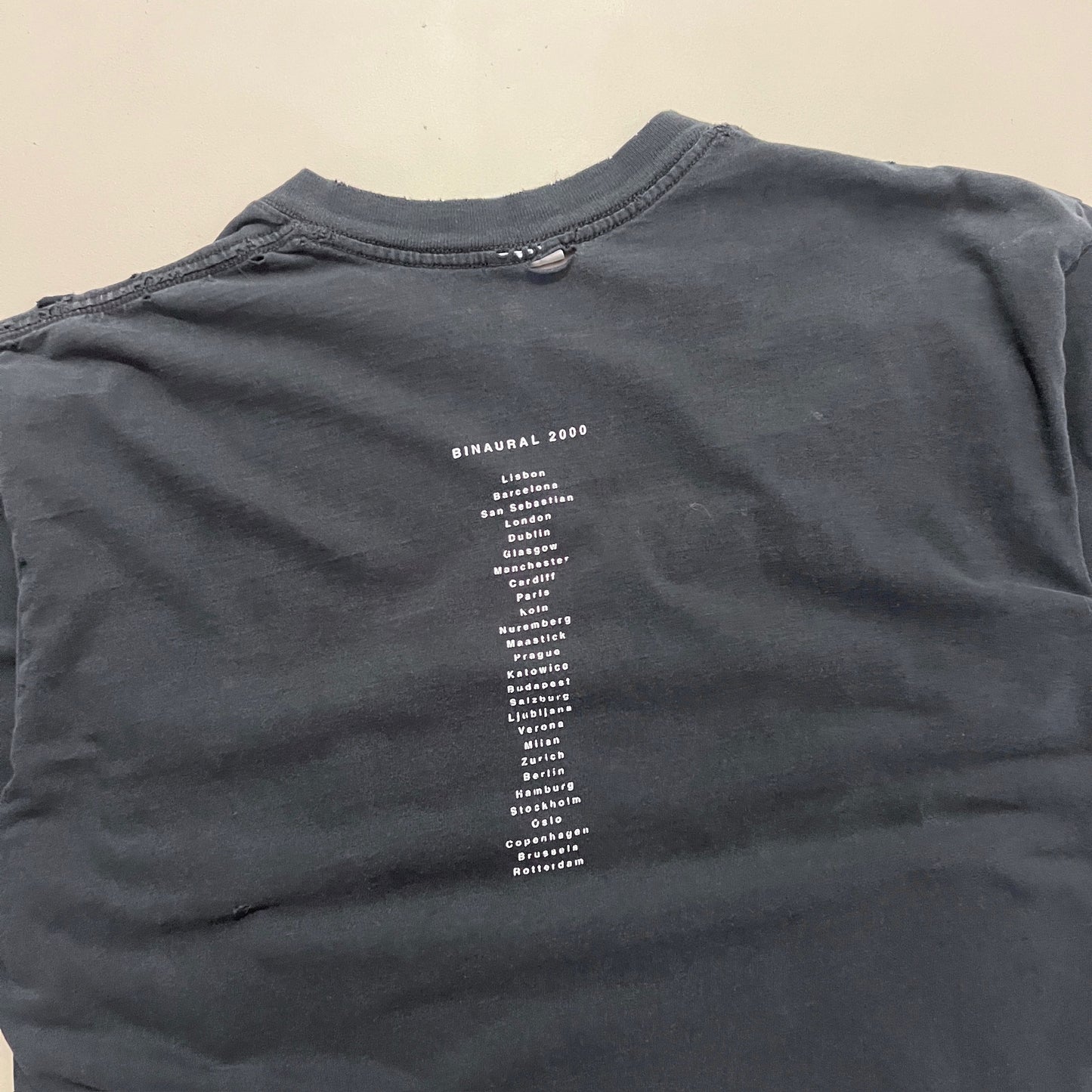 Large 2000 Pearl Jam Binaural Europe Tour T-shirt