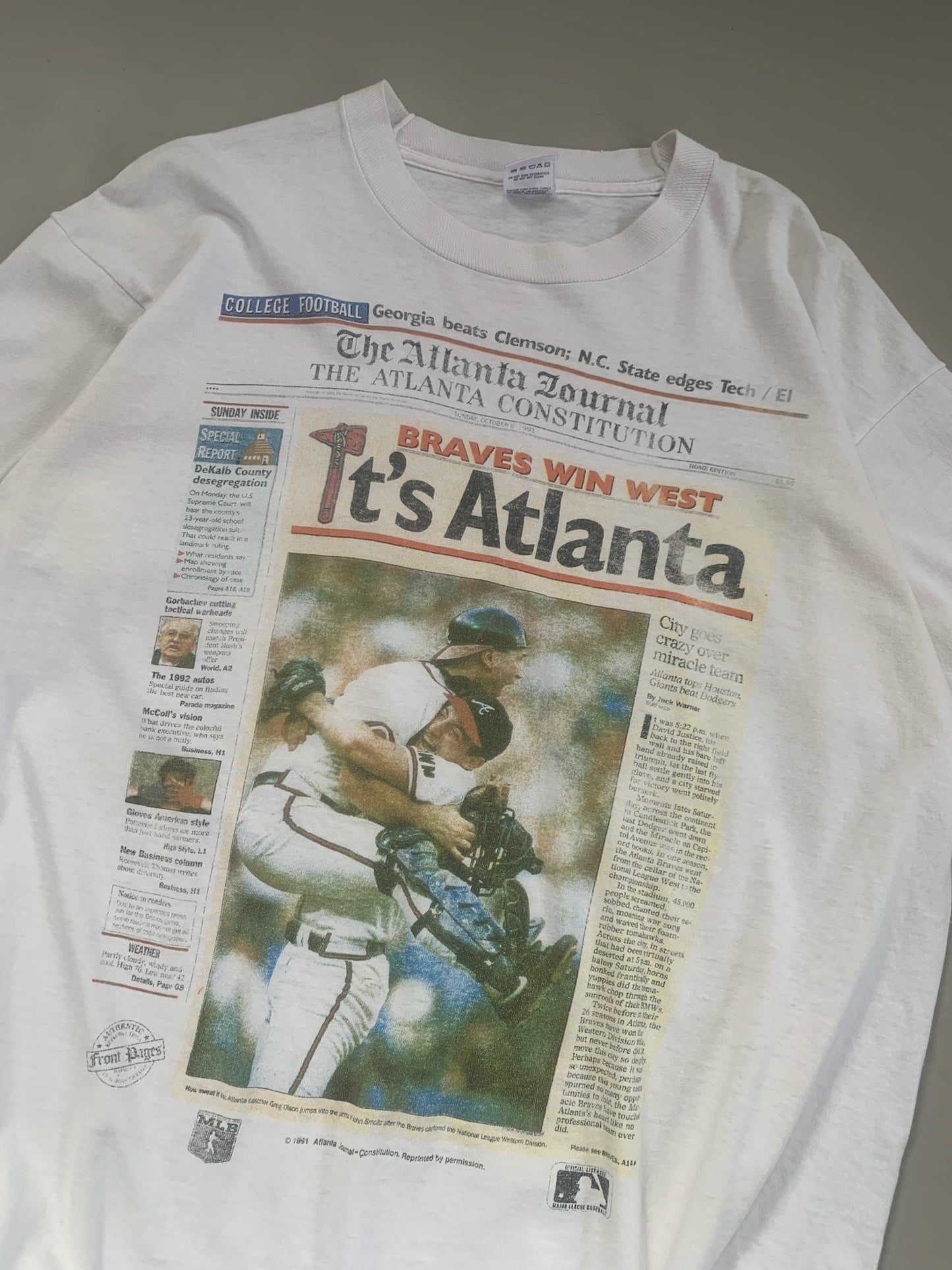 XL 1991 Atlanta Braves Atlanta Journal T-shirt