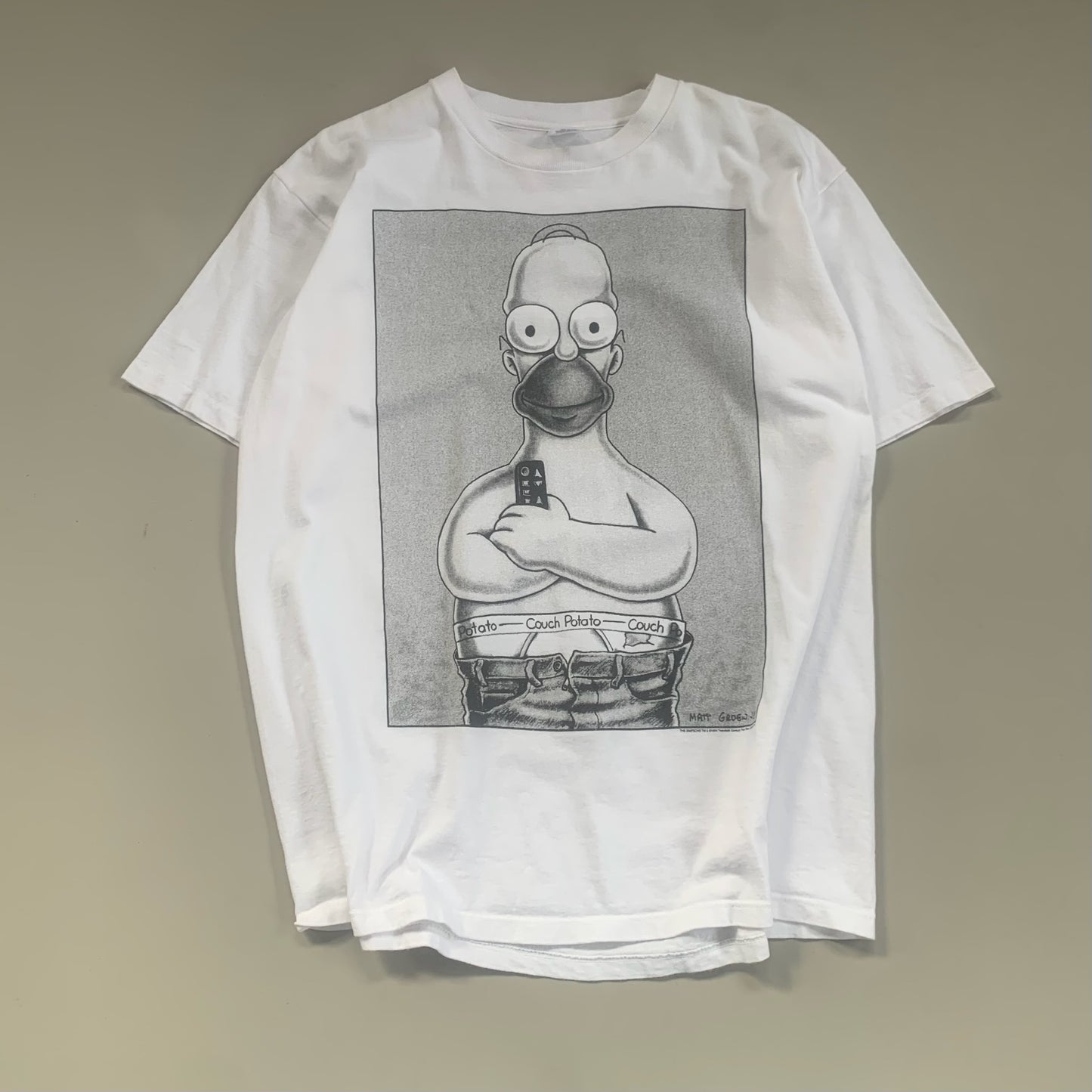 XL 1994 Homer Simpson Calvin Ad T-shirt