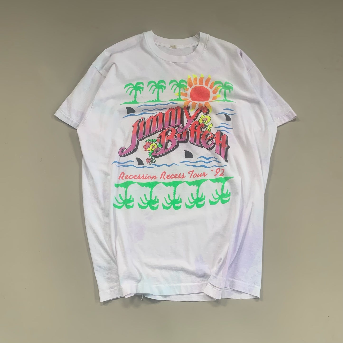 3XL 1992 Jimmy Buffet Recession Recess Tour T-shirt