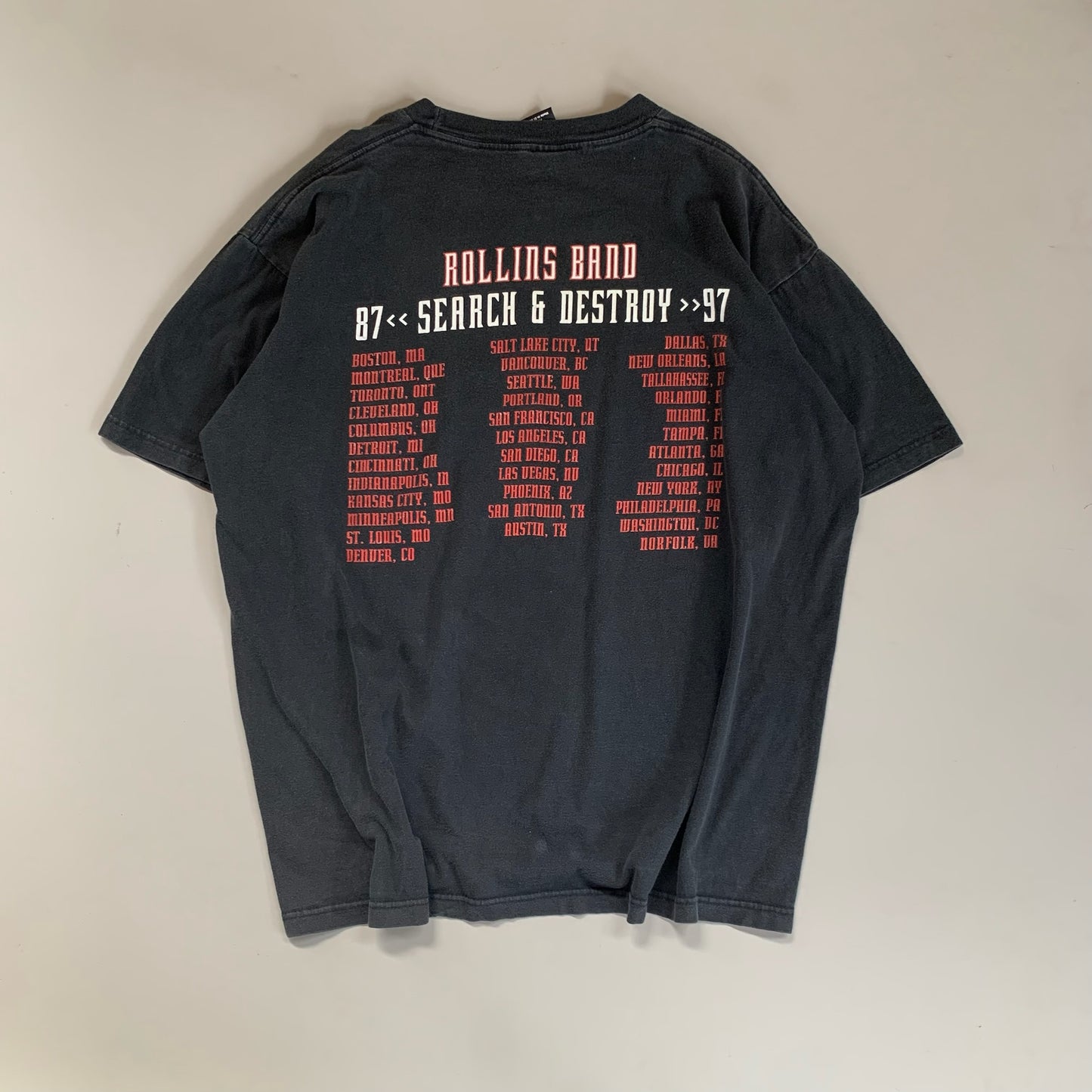 XL 1997 Rollins Band Search and Destroy T-shirt