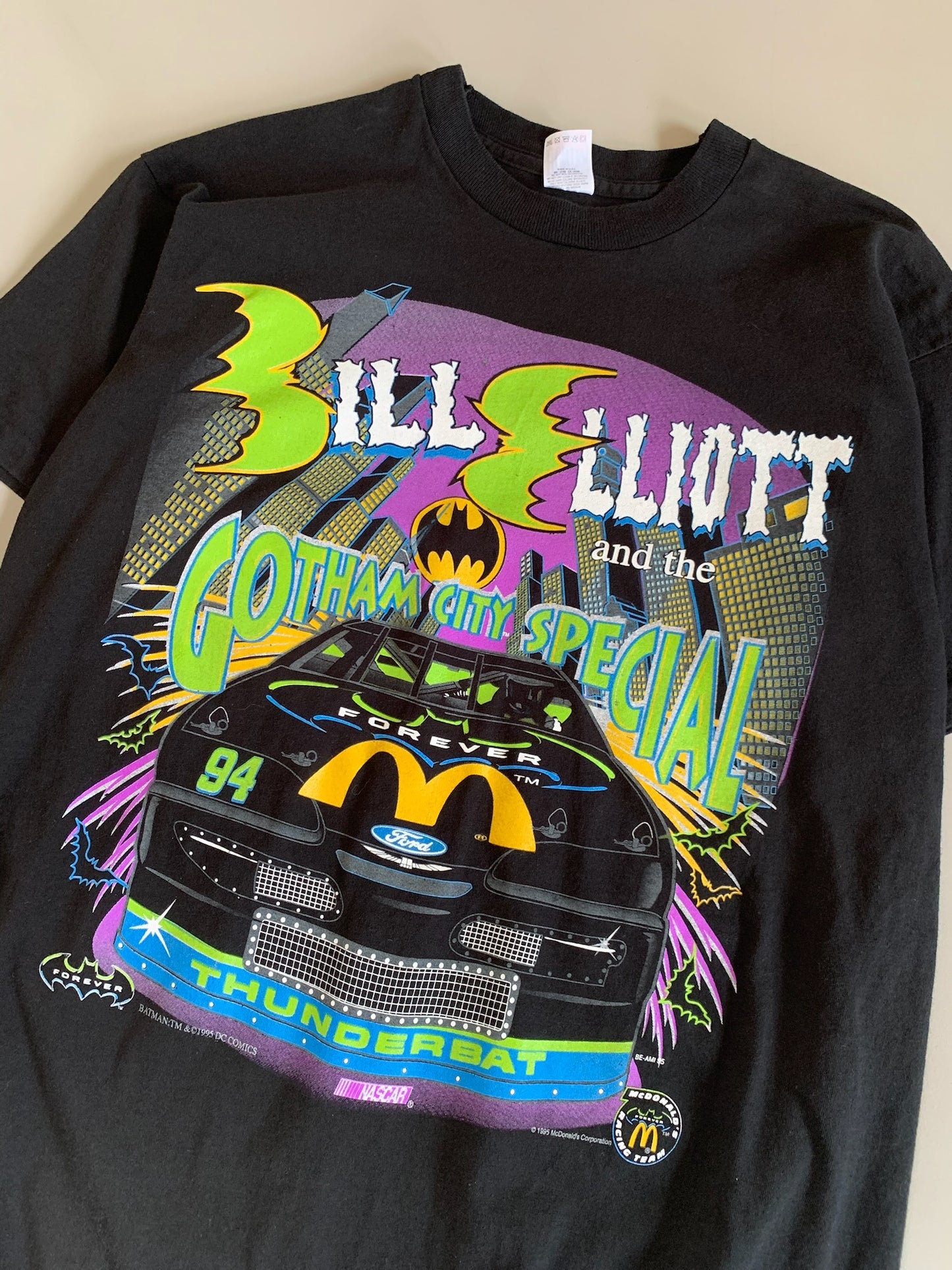 XL 1995 Bill Elliott Gotham City Special T-shirt