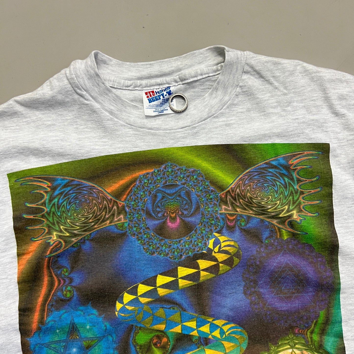 XL 1993 Trippy Fractal Art T-shirt