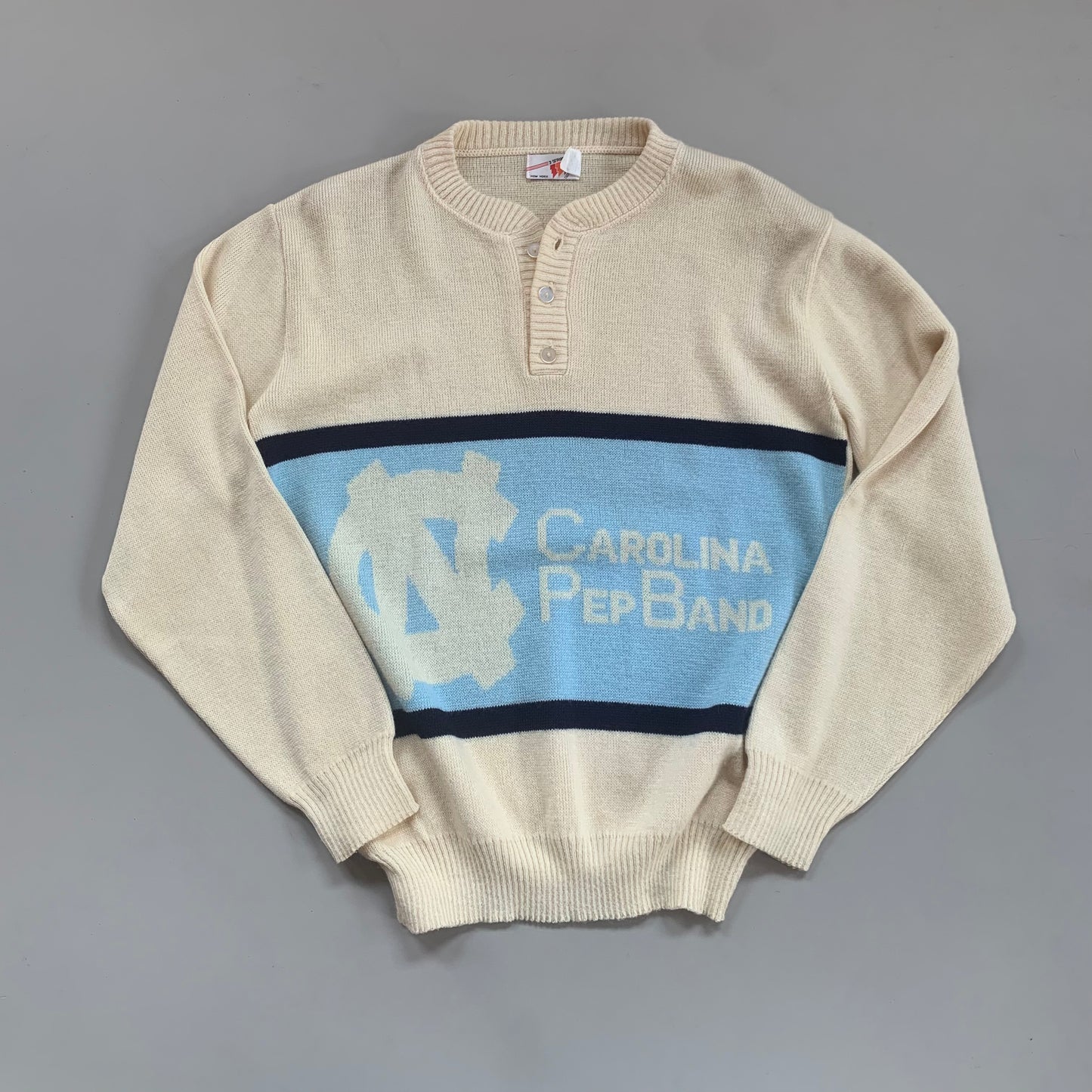 Large 1970s Carolina Tar Heels Pep Band Sweater