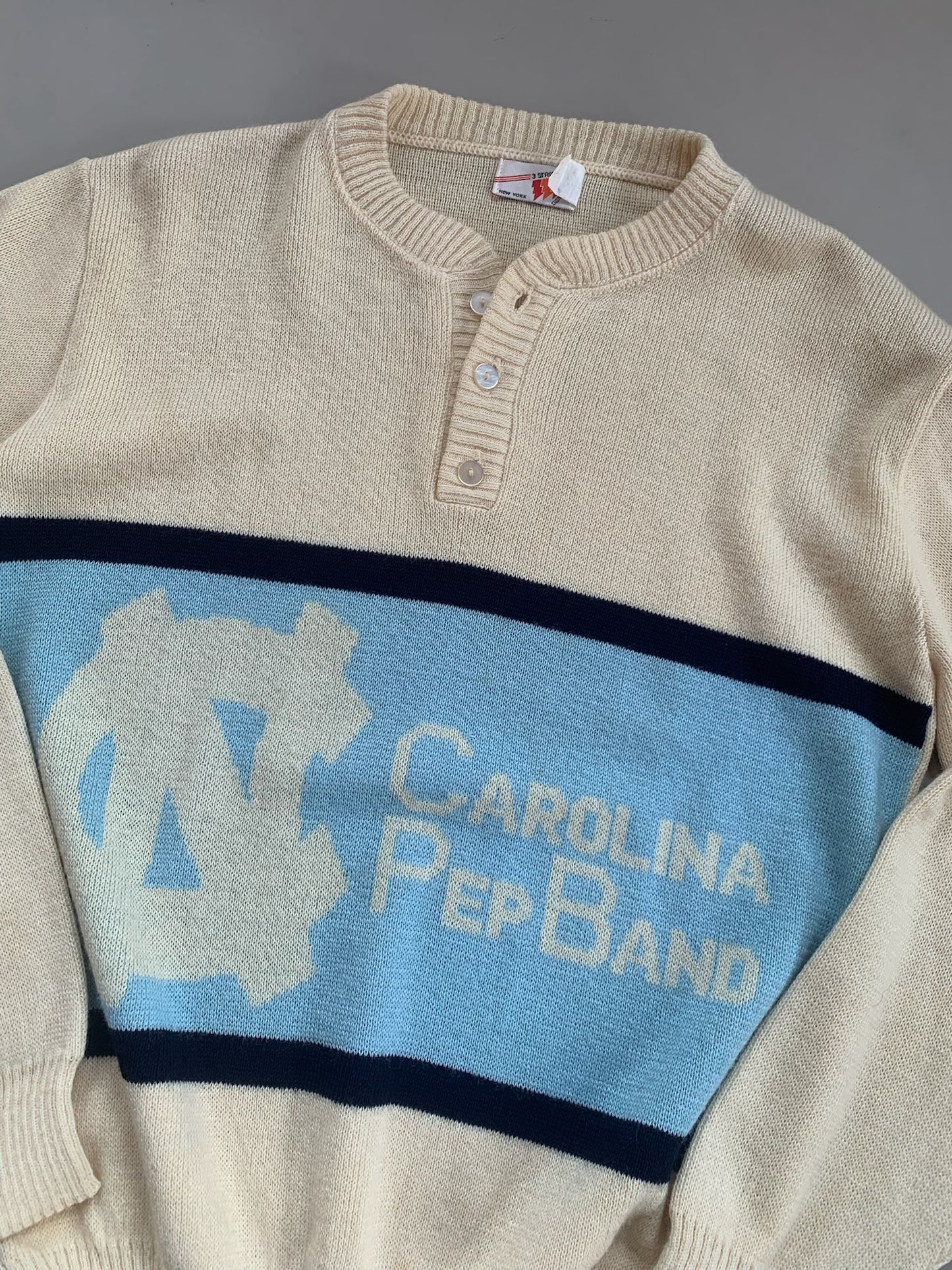 Large 1970s Carolina Tar Heels Pep Band Sweater