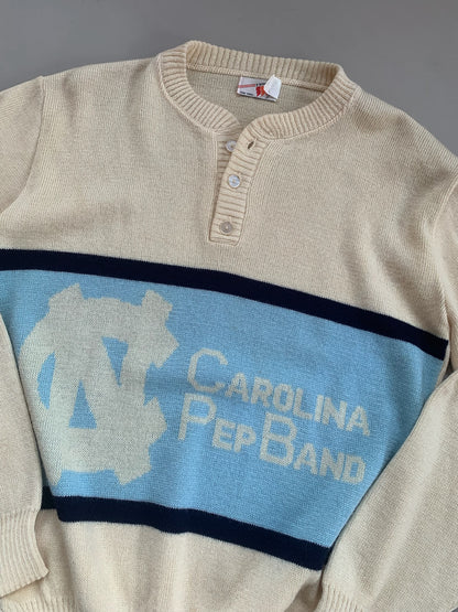 Large 1970s Carolina Tar Heels Pep Band Sweater