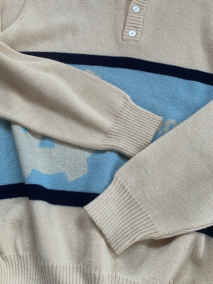 Large 1970s Carolina Tar Heels Pep Band Sweater