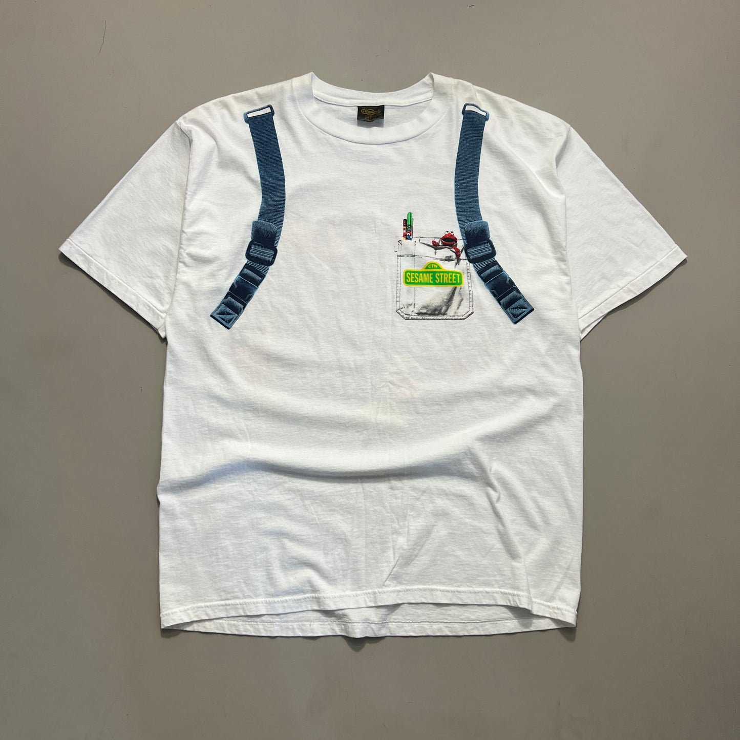 XL 90s Sesame Street Overalls T-shirt