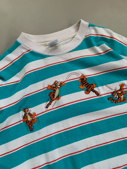 Large 1990s Disney Tigger Striped T-shirt