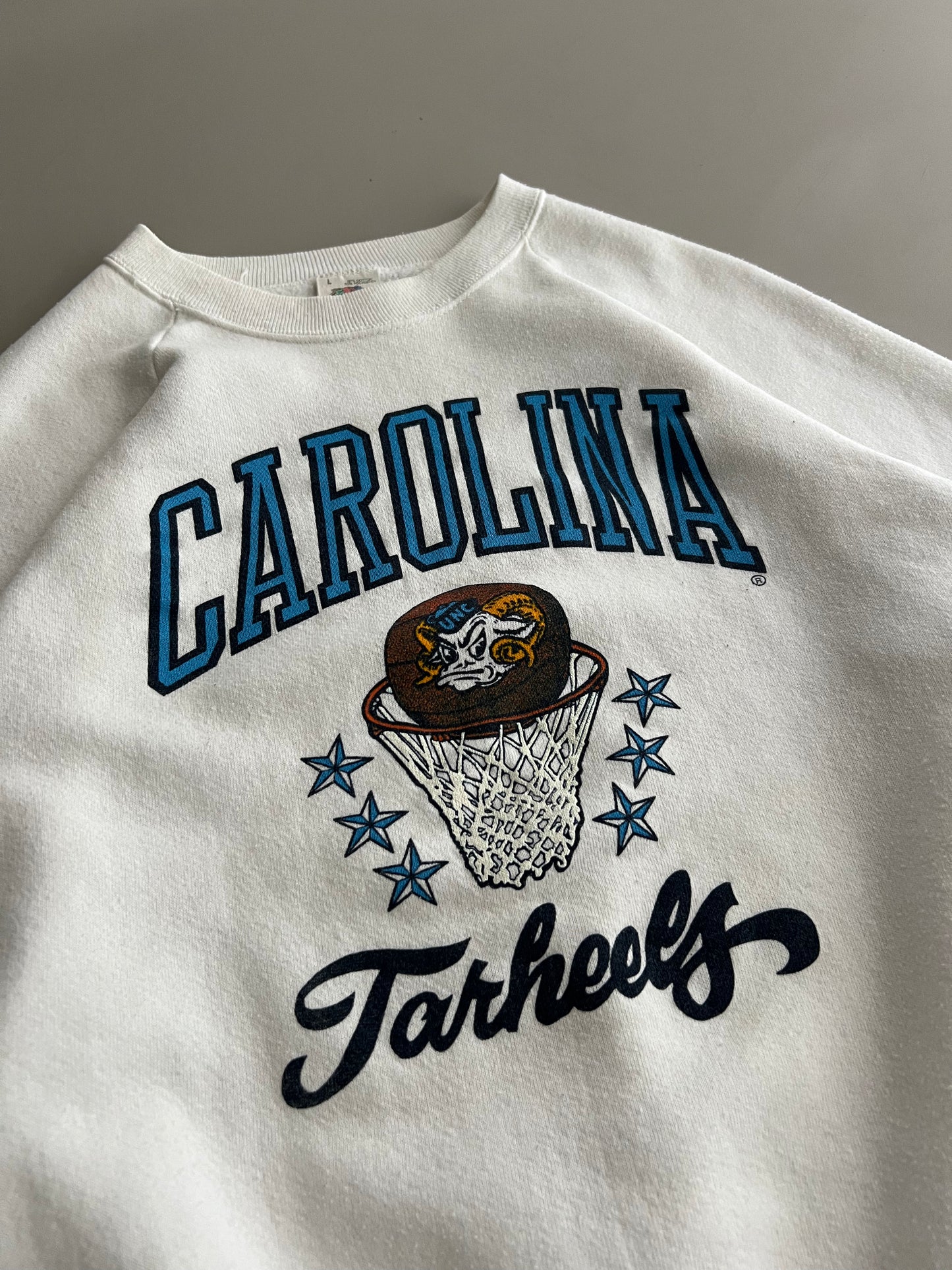Large 90s North Carolina Tar Heels Basketball Sweatshirt
