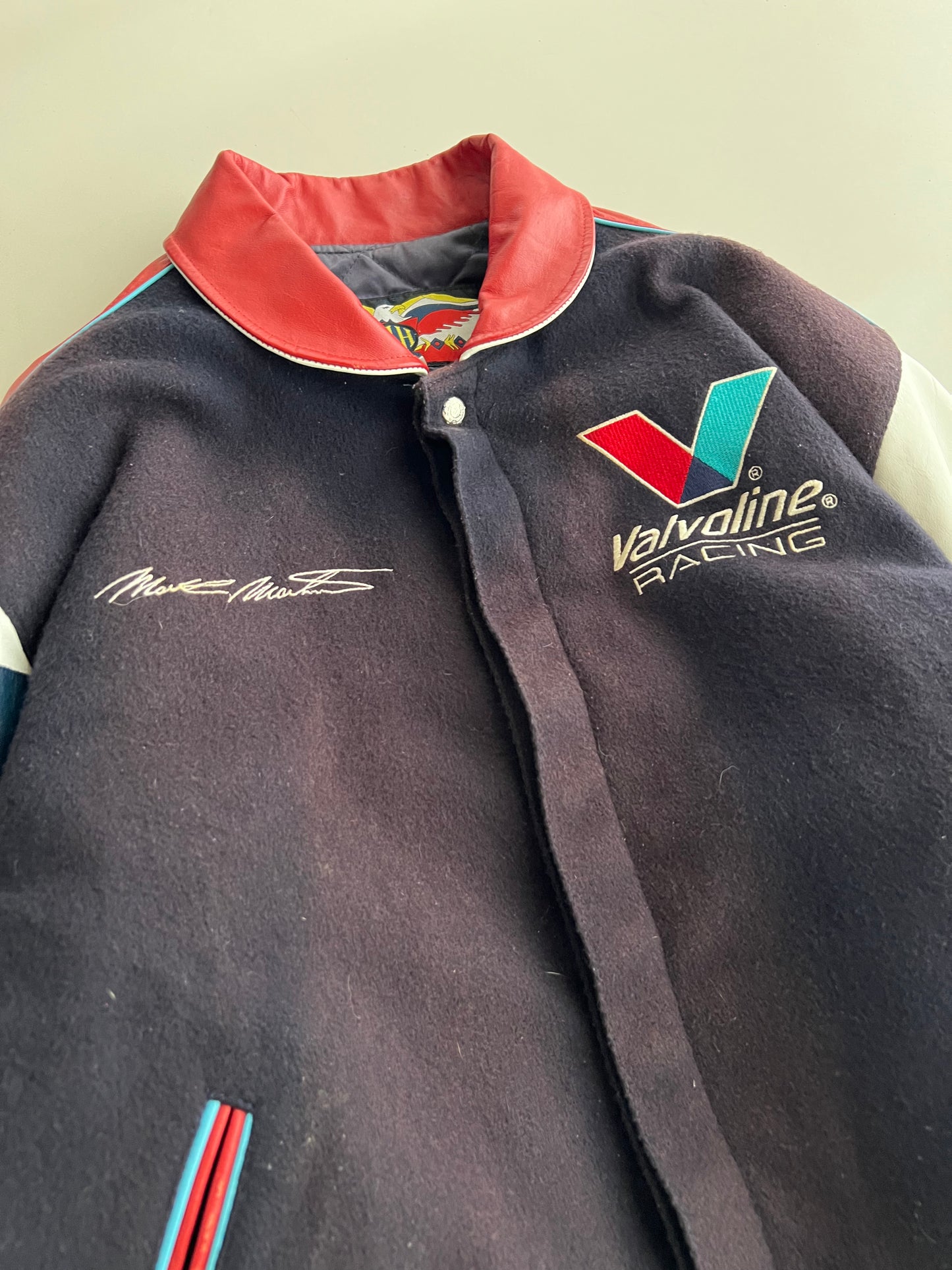 Large 90s Mark Martin Jeff Hamilton Racing Jacket