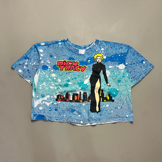 Large 1980s Dick Tracy Crop Top