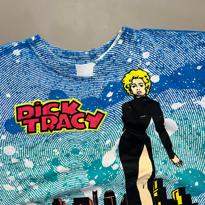 Large 1980s Dick Tracy Crop Top