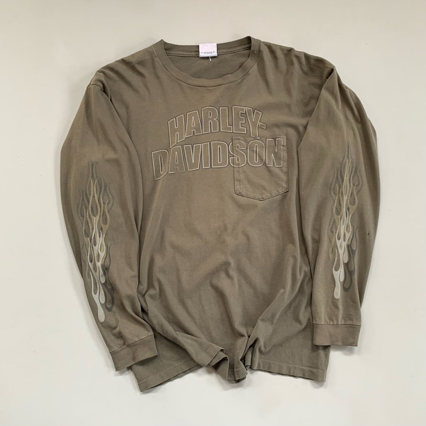 XL Harley Davidson NC Flame Sleeve T-shirt