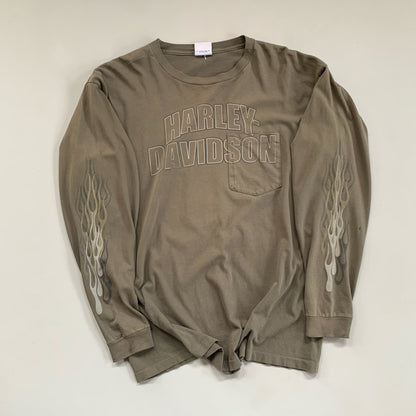 XL Harley Davidson NC Flame Sleeve T-shirt
