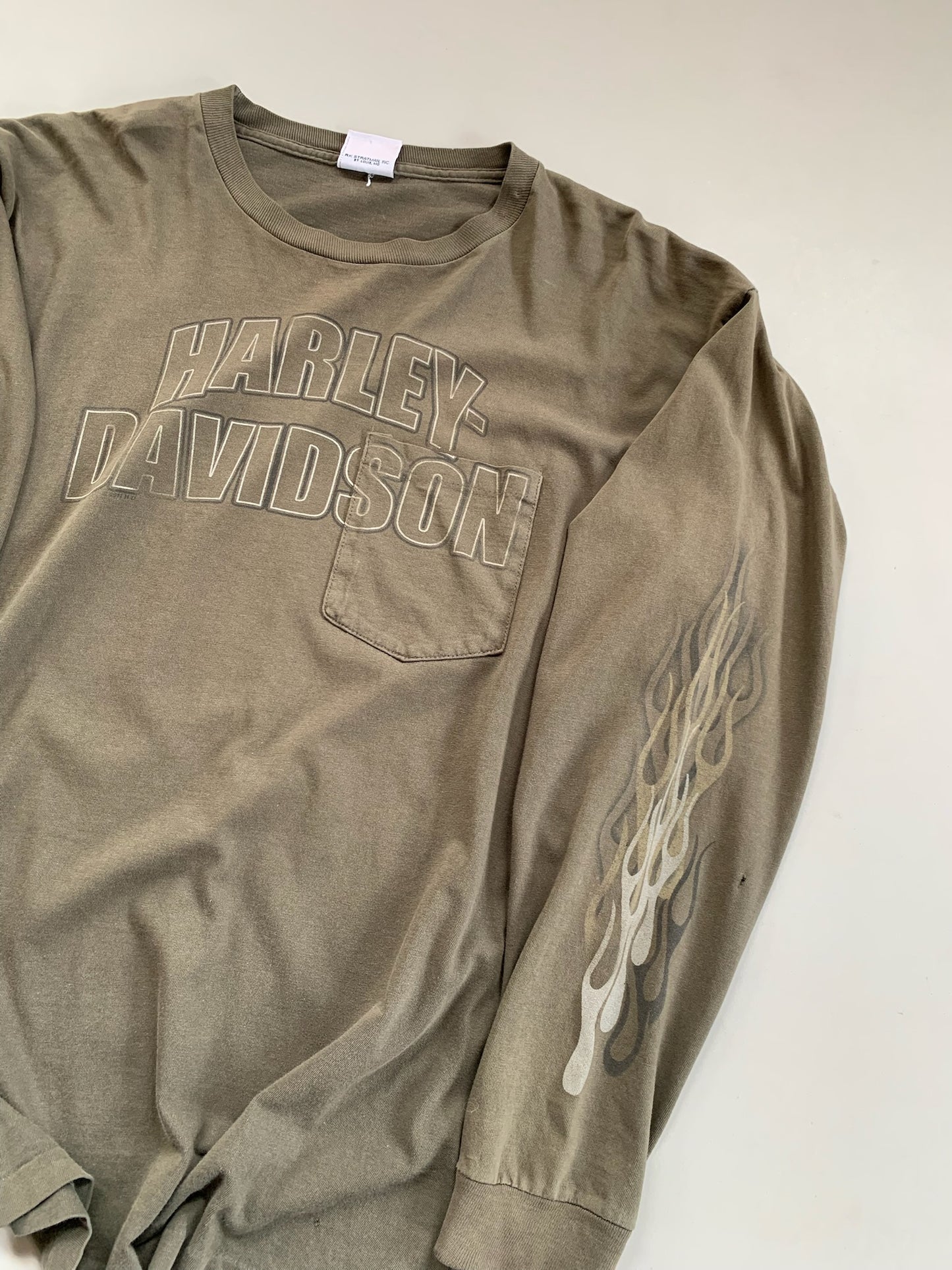 XL Harley Davidson NC Flame Sleeve T-shirt
