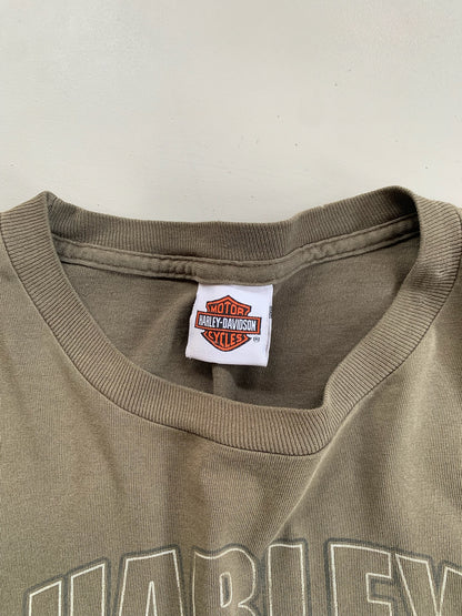 XL Harley Davidson NC Flame Sleeve T-shirt