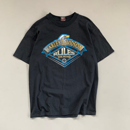 Large 1996 Harley Davidson Rules the Road T-shirt