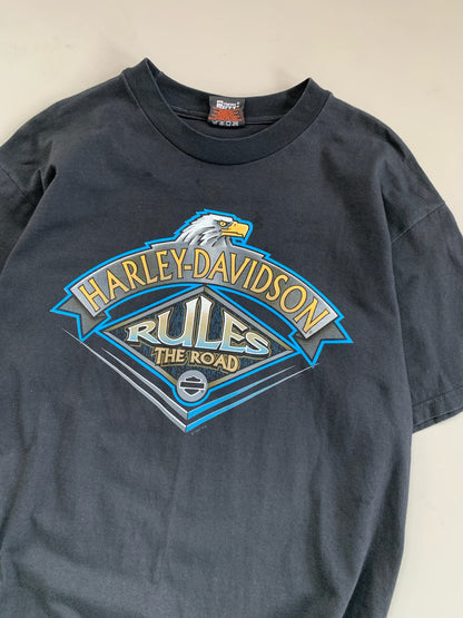 Large 1996 Harley Davidson Rules the Road T-shirt