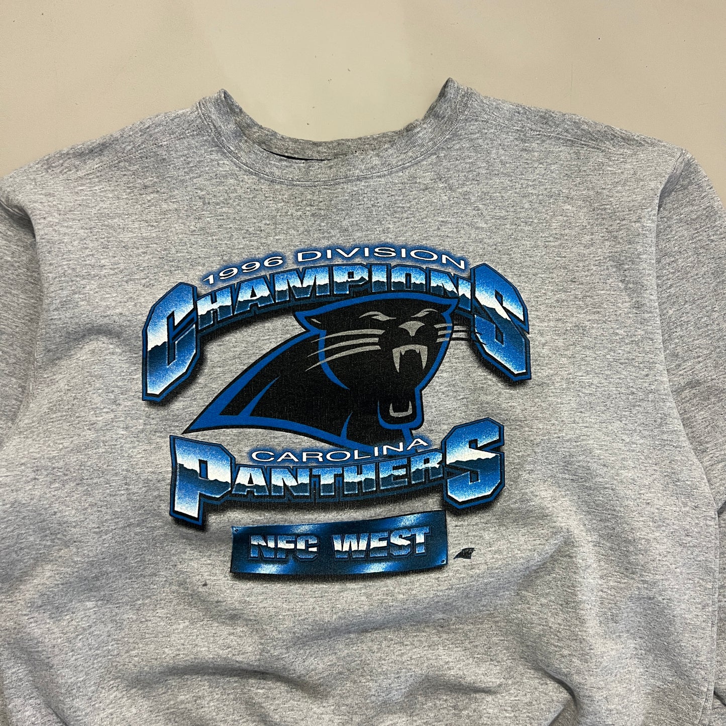 Large 1996 Carolina Panthers NFC West Champs Sweatshirt