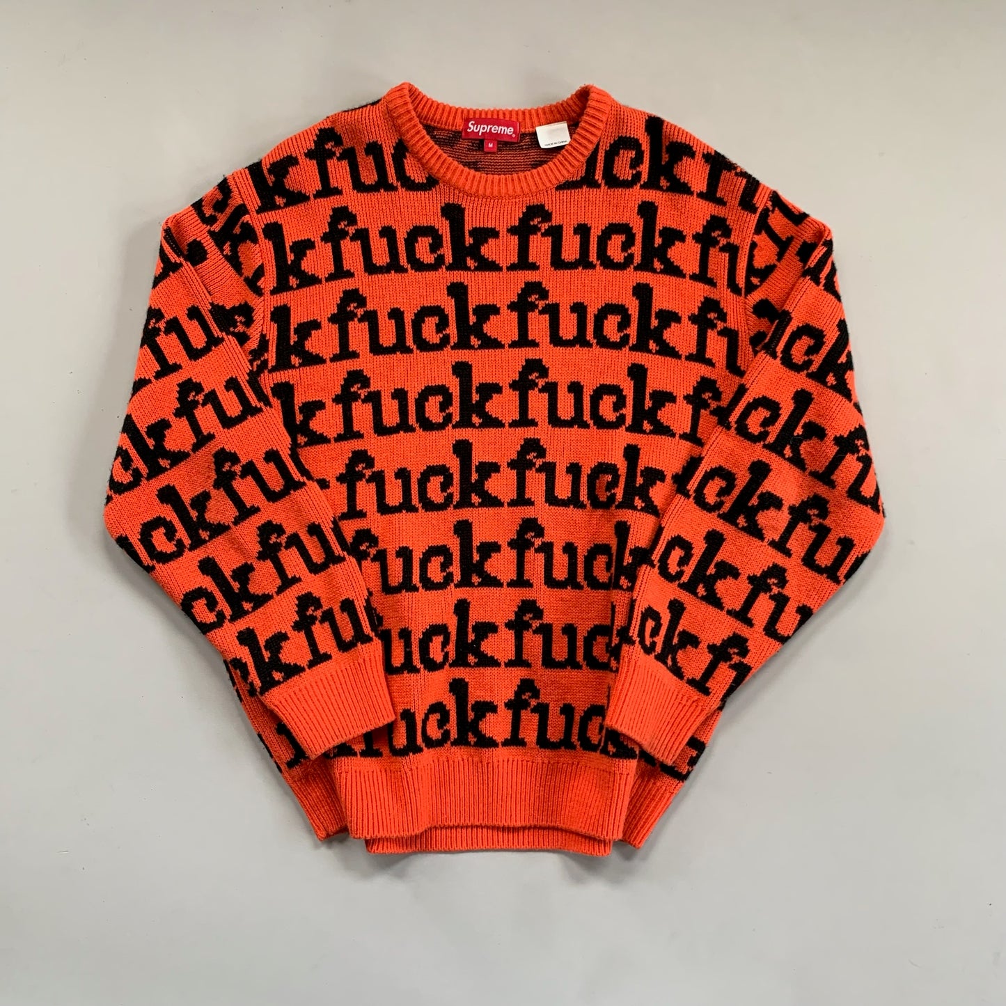 Medium Supreme F*ckF*ckF*ck Orange Sweater