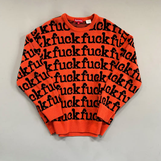 Medium Supreme F*ckF*ckF*ck Orange Sweater