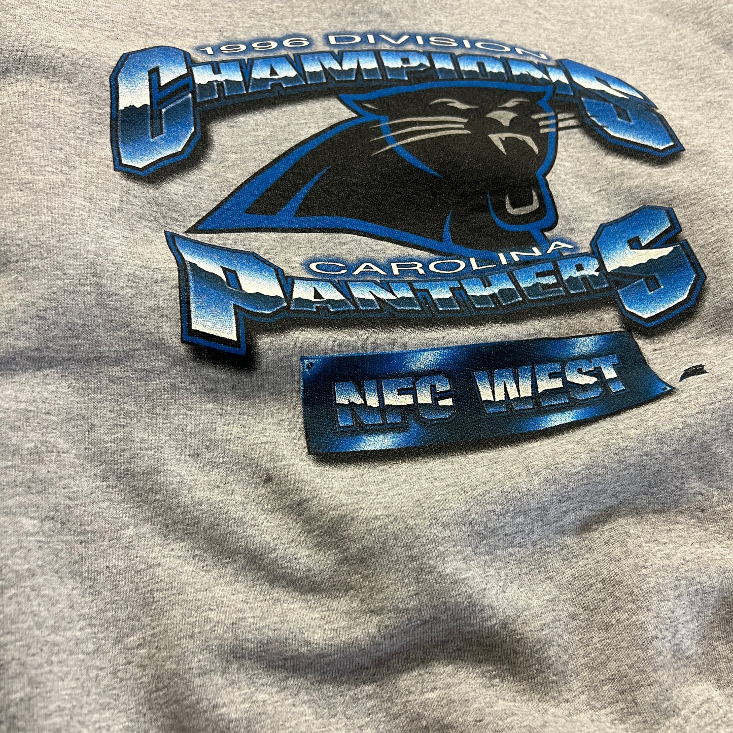 Large 1996 Carolina Panthers NFC West Champs Sweatshirt