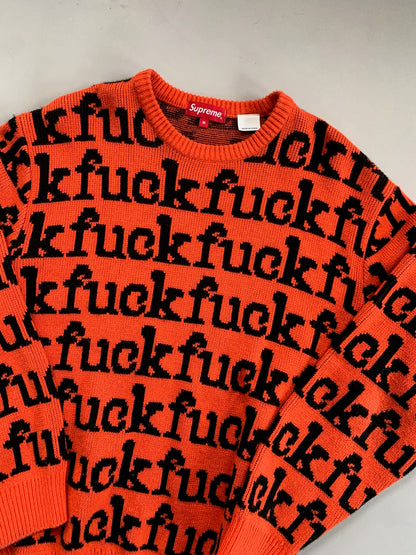 Medium Supreme F*ckF*ckF*ck Orange Sweater