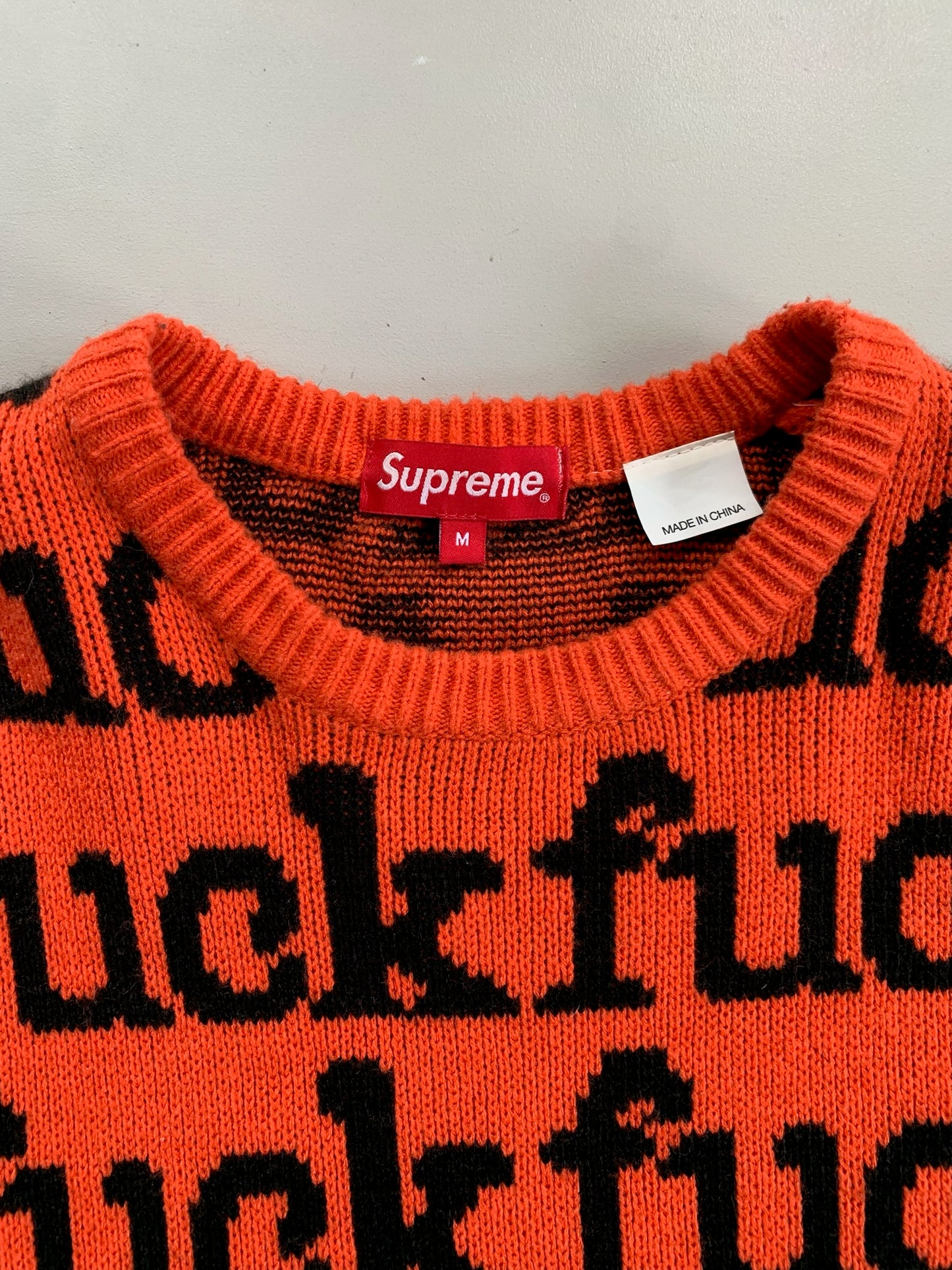 Medium Supreme F*ckF*ckF*ck Orange Sweater