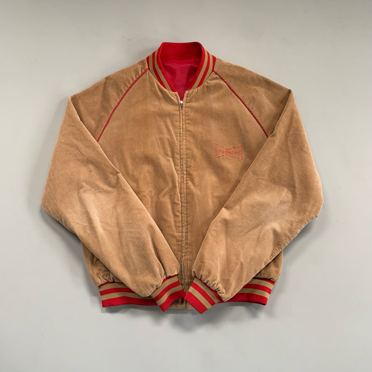 Large 1990s Budweiser Reversible Corduroy Jacket