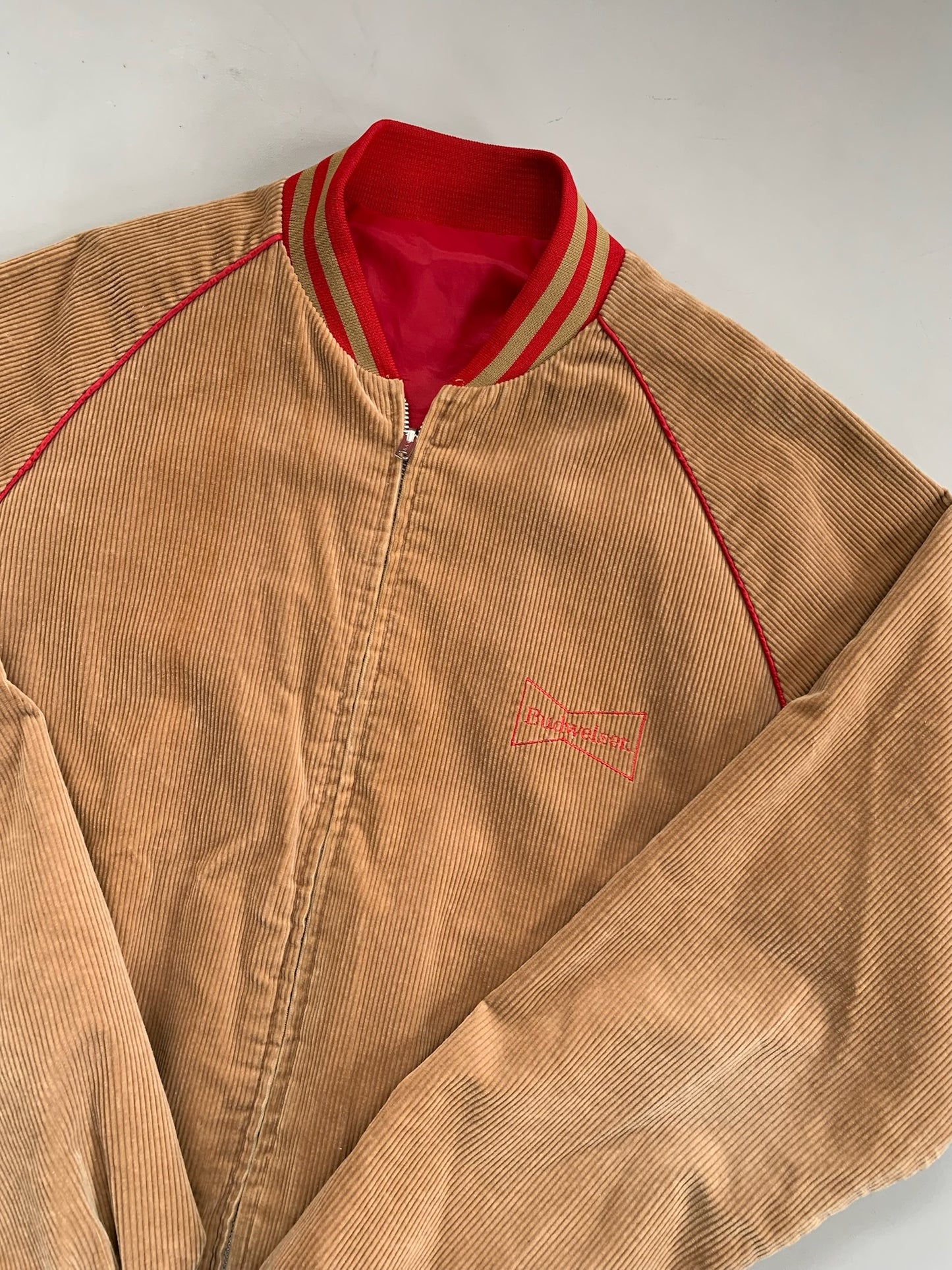Large 1990s Budweiser Reversible Corduroy Jacket