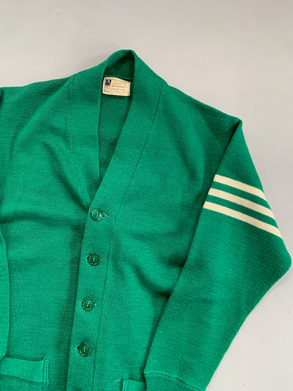Large 1940s Champion Emerald Green Cardigan