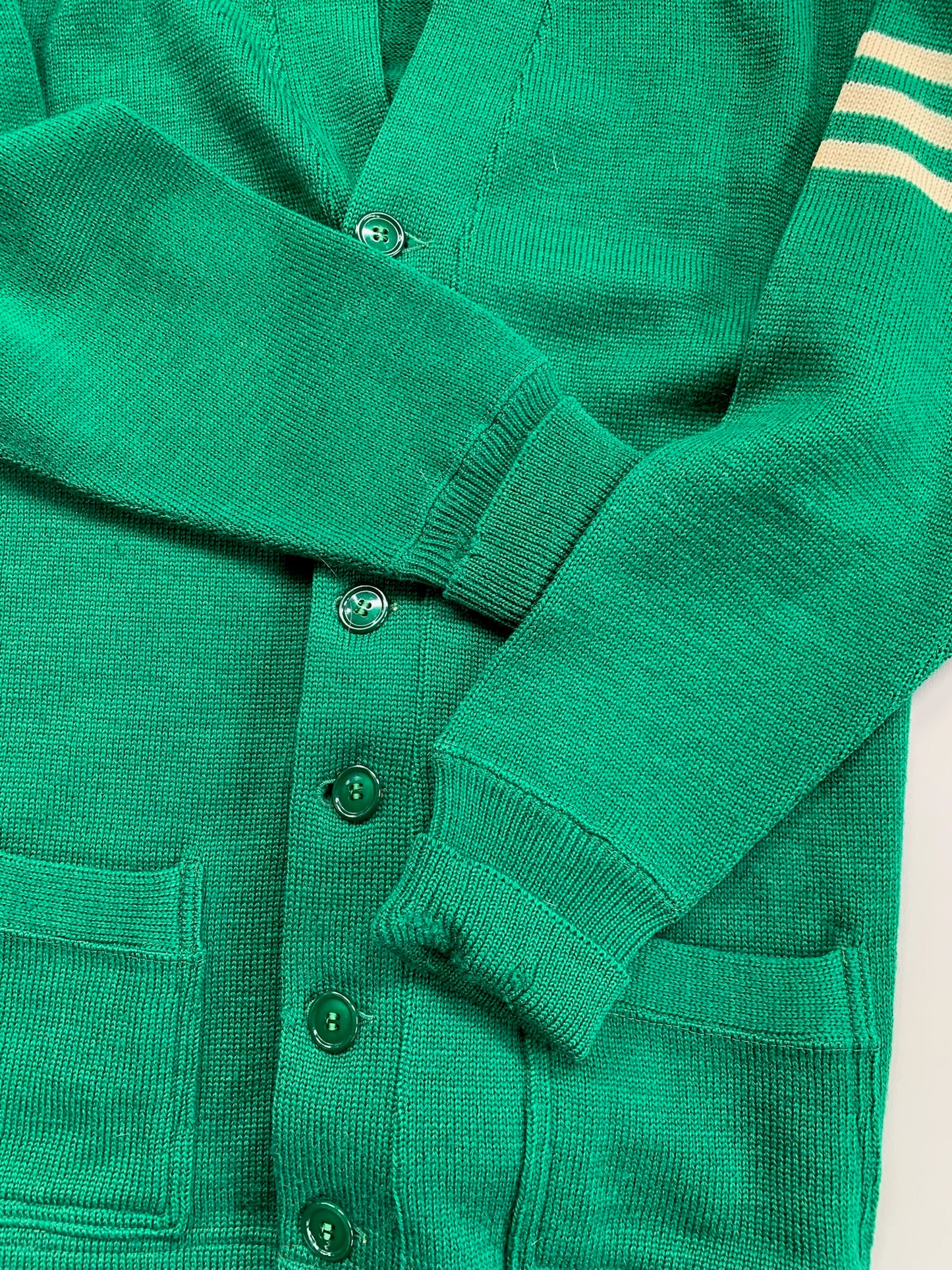 Large 1940s Champion Emerald Green Cardigan